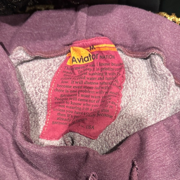OG AVIATOR NATION SWEAT PANTS SIZE M - Picture 2 of 2